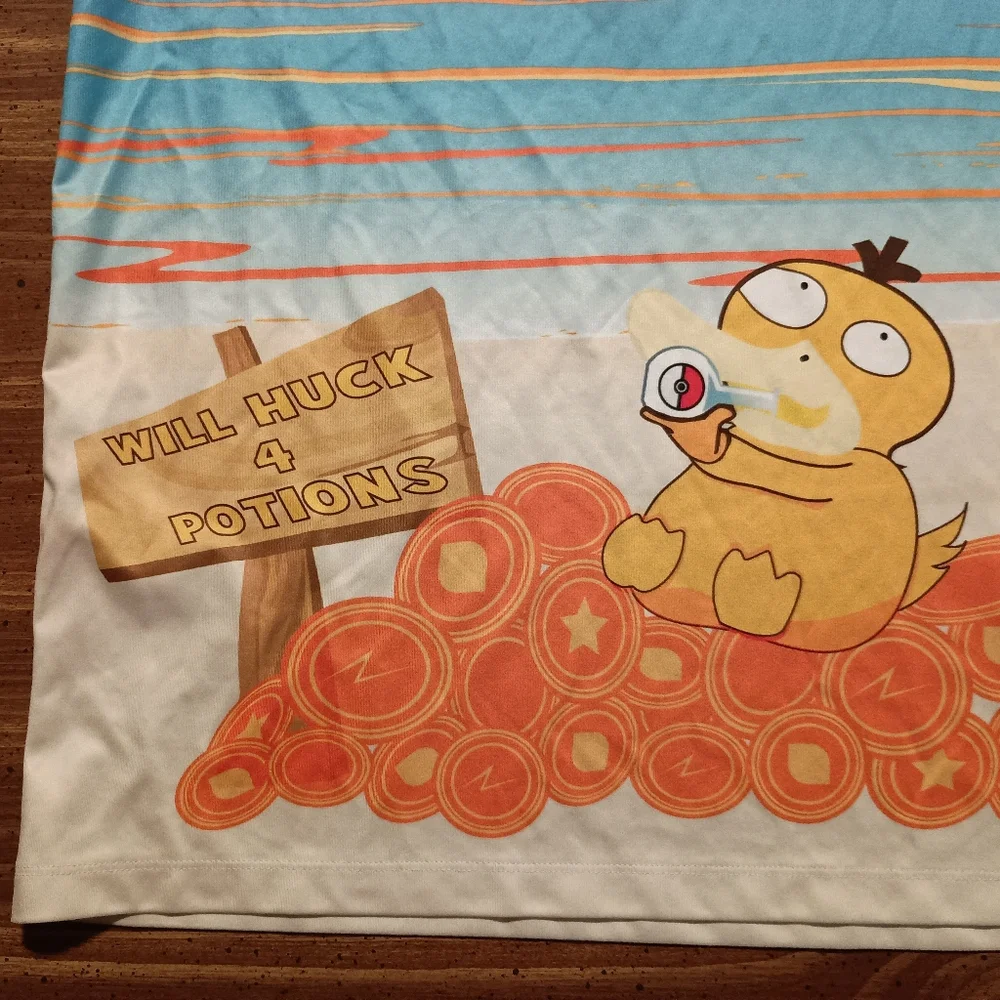 PSYDUCK SOCCER JERSEY T-SHIRT - Medium // Pokemon game sports tee shirt - Picture 2 of 7